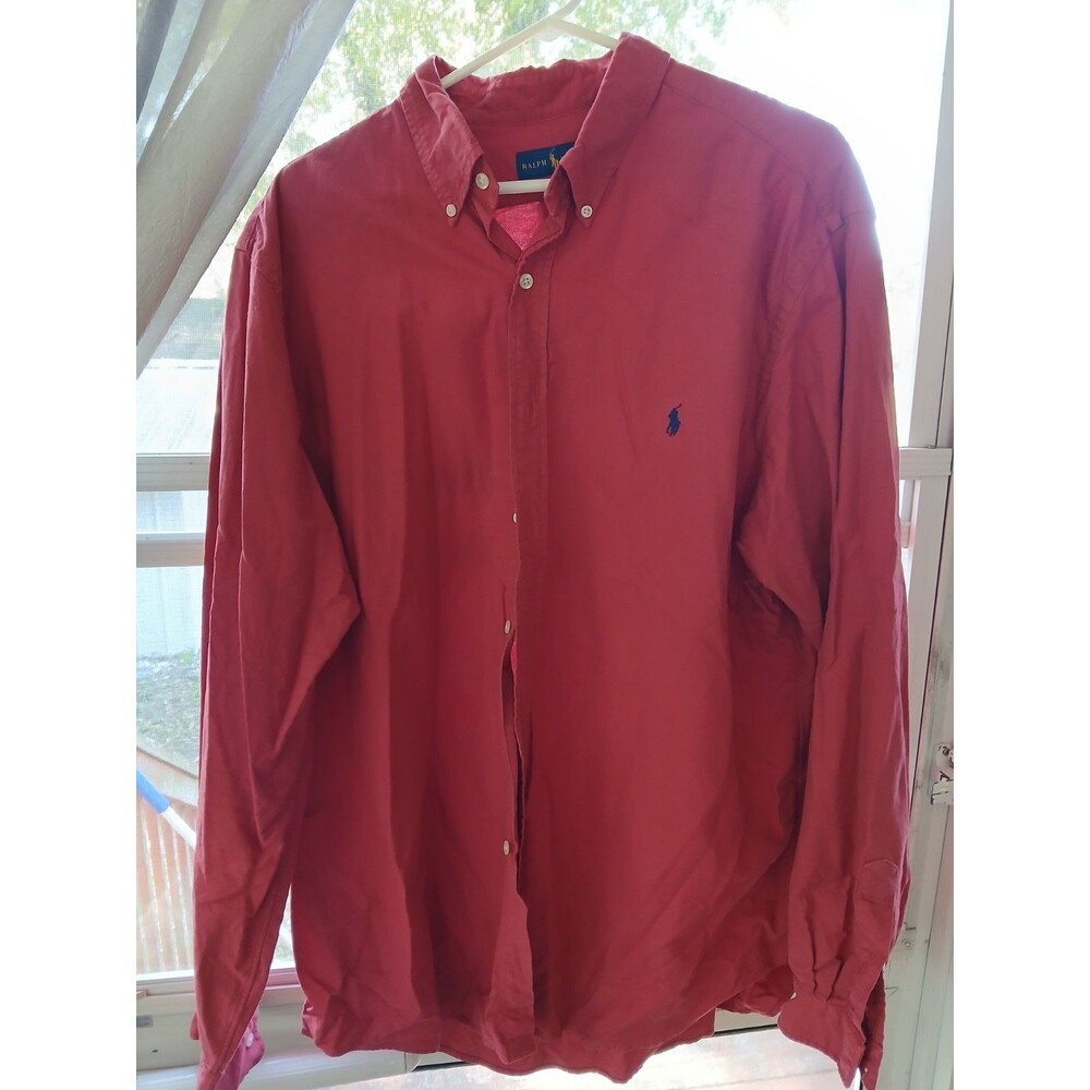 Ralph Lauren polo button down red with blue horse XXL TTG